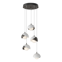 Hubbardton Forge 131125-SKT-STND-14-02-GG0711 - Brooklyn 5-Light Double Shade Pendant