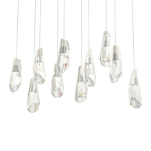 Hubbardton Forge 131201-SKT-LONG-82-CR - Luma 10-Light Large Crystal Pendant