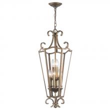 World Imports ES5087CRK - 9-Light Distressed Brass Pendant