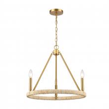 ELK Home 32473/3 - Abaca 20'' Wide 3-Light Chandelier - Brushed Gold