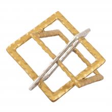 ELK Home S0807-9819 - Abstract Interlocking Sculpture - Brass and Nickel (2 pack)